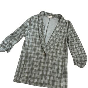 Altar'd State sage Green Plaid Casual Blazer